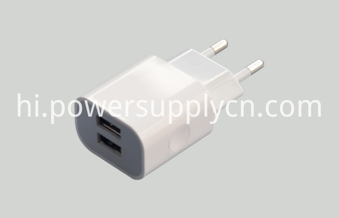 दोहरी USB फोन यात्रा चार्जर 5V2.1A Dual USB Phone Travel Charger 5V2.1A